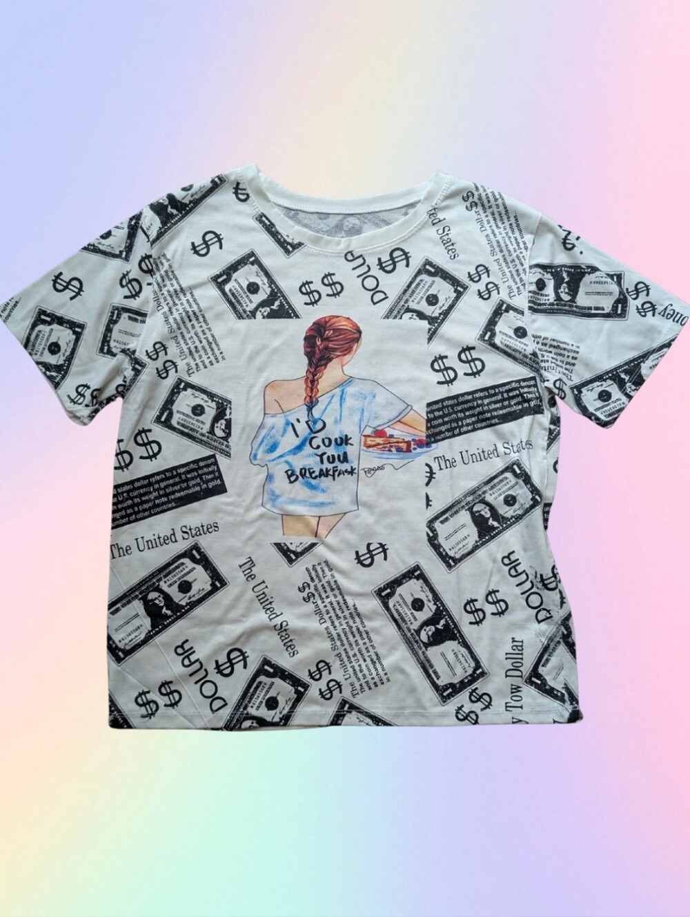 US Dollar KPop Girl American Style Shirt